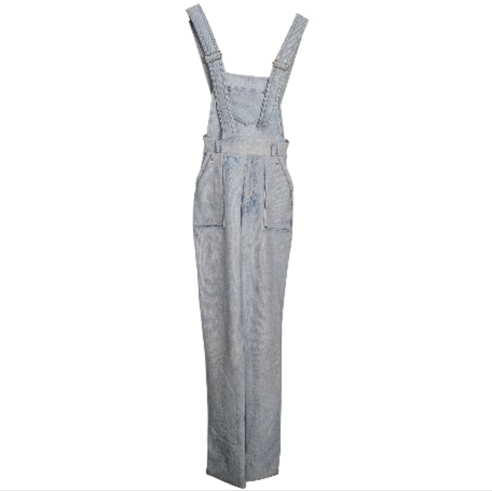 NWT Blackmilk Light Blue Trompe‎ L'oeil Denim Overalls Sz XXS
